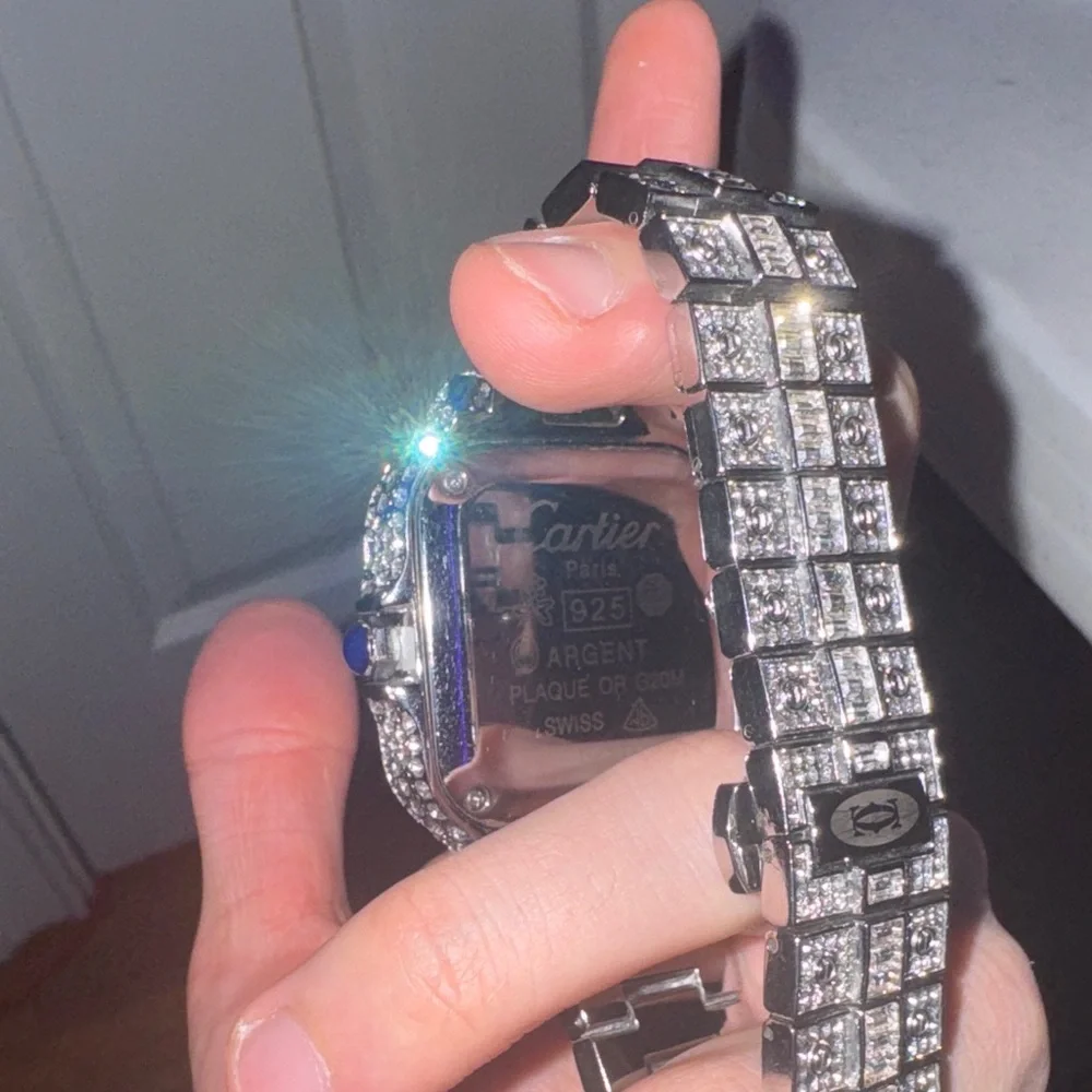 Cartier Diamond-Embellished Silver Watch - Picture 4 of 4